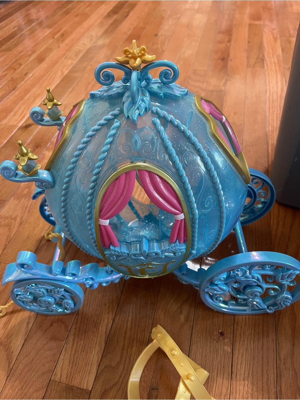 Disney Blue & Pink Princess Pumpkin Carriage with Gold Accents